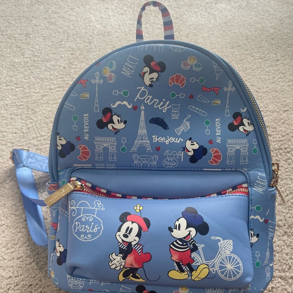 Danielle Nicole Blue Paris Mickey Mouse Backpack